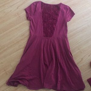 Skater dress maroon purple size medium backdetail